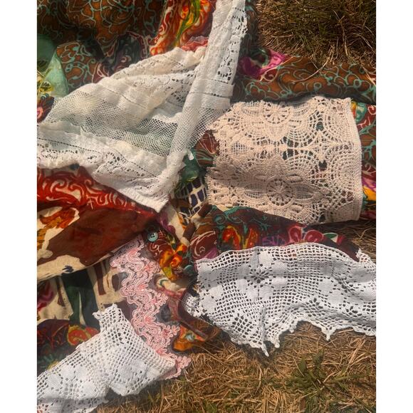 Jam’s World blouse upcycled Hawaiian Victorian lace paisleboho gypsy (28) - Picture 8 of 10